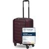 REDOLZ Articolo originale Essentials 17, bordeaux, Kabinen Trolley mit Laptopfach (55 cm), Custodia rigida cabina