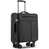 Travely Valigia M in tessuto - Valigia cabina con scomparto per laptop fino a 15,6, 4 ruote e lucchetto TSA - valigia morbida leggera espandibile, idrorepellente