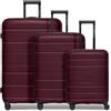 REDOLZ set valigie 3 pezzi espandibili rigide TSA 4 doppie ruote leggere viaggio bagaglio da stiva Essentials 11+