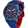 KXAITO Orologio sportivo analogico da uomo, orologio militare per esterni, a LED, cronometro, digitale, elettronico, grande, doppio schermo, impermeabile, tattico, da uomo, 0379 g blu e rosso, L