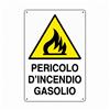 Dakota Cartello pericolo incendio gasolio 50 x 70 cm