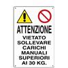 Dakota Cartello vietato sollevare carichi manuali 50 x 70 cm