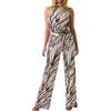GUESS Tuta jeans charline pmic wild escape print, marrone, S