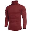 COOFANDY Maglietta Uomo Collo Alto Dolcevita Lupetto Caldo Cotone Maniche Lunghe Leggero Basso T-Shirt Autunno Inverno Bianco M