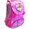 PRESTIGE & DELUXE Zaino Scuola compatibile con Barbie Rosa estensibile + 7 penne a scatto e portachiave personaggio