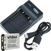 vhbw 1x base di ricarica, 1x cavo di alimentazione, 1x batteria compatibile con Olympus mju 7030, 720 SW, 7040, 725SW, 7000, 7010, 7020, 720SW camera