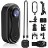 UTTASU Action Camera 1080P con obiettivo grandangolare da 120°, schermo da 0,86, videocamera compatta da 7 x 3 x 2 cm per vlogging, ciclismo, sci, oltre 10 accessori inclusi, colore nero