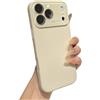 Caseative Crystal - Protezione per obiettivo della fotocamera, in silicone liquido, morbido al tatto, compatibile con custodia per iPhone (bianco, iPhone 17 Pro Max)
