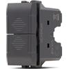 MAPAM DOPPIO PULSANTE INTERBLOCCATO NERO ART-F830-NE