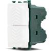 MAPAM doppio pulsante interbloccato GEM BIANCO compatibile VIMAR PLANA - F630BI