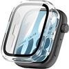 FTRONGRT Cover Compatibile con Honor Watch X5i, PC + Pellicola Temperata, Antigraffio Custodia Protettiva. Trasparente