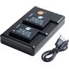DSTE DMW-BCG10 BCG10E BCG10PP (2 pezzi) Batteria Ricaricabile Batteria di ricambio e Dual Caricatore Compatibile con Lumix DMC-3D1, DMC-TZ20, DMC-ZS9, DMC-ZS10, DMC-ZS15, DMC-ZS20, ecc