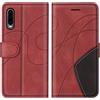 KKEIKO Cover Compatibile con Huawei P30, Custodia in PU Pelle per Huawei P30, Portafoglio Cover a Libro con Slot per Carte, Rosso