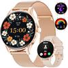 CHOOSETIME Smartwatch Donna Sottile 7,99 mm con Chiamate, 1.32 AMOLED Orologio Fitness con Ciclo Mestruale/Sonno/Frequenza Cardiaca per Android/iOS, IP68 Impermeabile, 270+ Quadranti, Oro Rosa