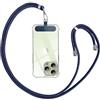Anfire Collana universale per tutti gli smartphone, cinturino per cellulare da appendere con pad, cordino per cellulare per attività all'aperto, viaggi, supporto per cellulare, regolabile e rimovibile