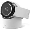 elago Charging Stand Compatibile con Samsung Galaxy Watch 4, Classic, 3, Active 2, 1 [40 41 44 45 46mm] Gestione dei Cavi [Cavo Non Incluso] (Bianco)