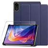 Haofun Custodia Cover Compatibile con Xiaomi Redmi Pad 2, Sottile Leggero Cover + Pellicola, Auto Sveglia/Sonno, Custodia Magnetico in PU Case con Multi-Angolo Regolabili, Blu