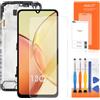 AGCUT 6.74 Schermo LCD per Xiaomi Redmi 13C LCD Display per Redmi 13C 23100RN82L, 23106RN0DA, 23108RN04Y, 2311DRN14I Touch Screen Digitazer Assembly con Riparazione Strumenti + Telaio (Nero)