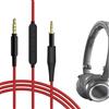 Geekria QuickFit Cord Replacement for AKG K430 K450 K451 K452 Q460 K480 Audio Cord with Volume Control and Microphone, Compatible with Android, Apple Device (Red, 4FT)