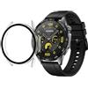 PHONILLICO Cover compatibile per Huawei Watch GT4 46mm - Protezione rigida Custodia trasparente Vetro temperato smartwatch