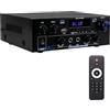 Leikurvo AK55 Amplificatore HiFi Mini Bluetooth 5.0 Stereo Amplifier 2.0 Canali 70W X 2 Audio Amplificatore Digitale Amplificatore con radio FM, telecomando, Opt/AUX/RCA/USB/MIC/BT