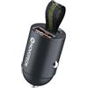 Genérico Caricabatteria da auto a ricarica rapida 30 W, mini adattatore da auto 2 porte USB C (PD 30 W) e USB A (QC 3.0), lega di zinco, compatibile con iPhone 17/16/15, Samsung S26/S25/S24, iPad Pro, Mac