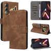 BELLA BEAR Cover ZTE Nubia Neo 3 GT 5G, [Tecnologia di Blocco RFID] Custodia per ZTE Nubia Neo 3 GT 5G, Custodia ZTE Nubia Neo 3 GT 5G con [Supporto Scheda] [Funzione Kickstand]-Marrone
