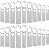 WOOOLKEN Chiavetta USB Mini da 16GB, 20 Pezzi, Impermeabile, 16 GB, USB, in Metallo, Confezione da 20 Pezzi Pen Drive (Argento)