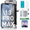 Hoonyer Set di Ricambio per Display, Schermo 3D Touch con Cornice e digitalizzatore, con Strumento di Riparazione, Adesivo Impermeabile e Protezione Schermo temperato (iPhone 13 Pro Max-6.7'')