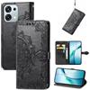 Fertuo Cover per OPPO A6 Pro 5G, Custodia Portafoglio a Libro in Pelle Flip Case con Porta Carte, Chiusura Magnetica e Stand [Disegni di Mandala] Interno Silicone Sottile Antiurto, Nero