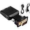 Generic Adattatore Da VGA A HD Per Monitoraggio Adattatore Compatibile Da VGA Da A hdmii Da 1080p Con Cavo Audio Da 3,5 Mm A Convertitore Audio Video Proiettore HDTV Per Il Monitor Per Laptop PC, Plug-and