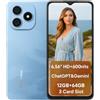Blackview Wave 9C 4G AI Smartphone Offerte, 6,56'' 600nits Schermo, 12GB+64GB(2TB Esterna), 3 Assistenti Intelligenti IA, 13MP+8MP, 3 Slot per Schede, Android 15 DUAL SIM Cellulare Libero, GPS Blu