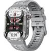 Ypaddbu Orologio intelligente militare per uomo 1,96 pollici Smartwatch sportivo all'aperto con risposta/effettuazione di chiamate, ossigeno nel sangue, frequenza cardiaca e monitoraggio del (Grigio)