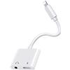 Beamingnet Adattatore Cuffie per iPhone【Certificato Apple MFi】 2 in 1 da Lightning a Jack 3,5 mm per Cuffie Adattatore AUX Cavo Adattatore di Ricarica Compatibile con iPhone 14/13/12/11/Pro/Pro Max/Xs/XR/X/8/7