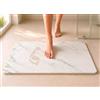 Edihome, Tappeto Bagno Diatomite 40x60 cm, Tappeto in Pietra, Asciugatura Rapida, Antiscivolo, con Carta Abrasiva, Tappetino Rigido Assorbente, Antimuffa, per Doccia e Bagno (Marmo)