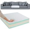 HOMBYS Cuscino di ricambio in memory foam, rivestimento in schiuma ad alta densità rivestito con memory foam e imbottitura in poliestere, inserti per cuscini da divano con strato in fibra di Dacron