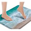 Britimes Tappetino da bagno per bagno, tappetini da bagno senza silp blu spiaggia onde sabbia copertura lavabile tappeto decorazione bagno 40,6 x 61 cm per cucina, camera da letto e interni