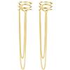 SLUYNZ 925 Argento Sterlina Nessun Polsino da Piercing Orecchini Catena per le Donne Ragazze Adolescenti Avvolgere Orecchini Nappa Clip sull'orecchio (Gold Plated)