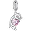 Teleye Ciondolo Golden Retriever Ciondolo in argento sterling 925 adatto per collana bracciale Pandora, BSC799