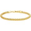 OROVI Bracciale Donna Argento 925 placcato oro 18kt Bracciale 18 cm, estendibile fino a 21 cm, Made in Italy, gioiello anallergico confezionato in un elegante astuccio portagioie