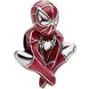 Genérico Ciondolo spiderman seduto in argento sterling 925, compatibile con ciondoli Pandora e molti altri bracciali con ciondoli.