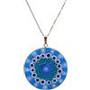 LE GEMME DI VENEZIA Collana Donna Con Pendente Murrina Milefiori Venezia In Vetro Originale Di Murano E Argento 925 Colore Oro Diametro 36N OR (COLORE 07)