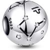 NINGAN Ciondolo a forma di 12° zodiaco per compleanno, in argento Sterling 925, ideale come regalo di compleanno per donne e amici, taglia unica, Zirconia cubica, Zirconie sintetico
