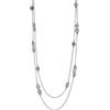 BULINLIN Collana multifilo in argento con pietre naturali per donna, con perle incastonate, gioielli in argento per costume, regalo per la festa della mamma, regalo per lei, 92 centimeters, Pietra