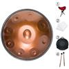 GLADFRESIT Handpan in d-Moll, accattivante viola-rosso, completo di supporto, valigia, bacchette resistenti e panno antipolvere (9-440Hz)
