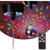 ADDLIVE Motore Elettrico da Palla da Discoteca, ADDLIVE Motorino Elettrico da Palla Stroboscopica, Motore Elettrico Sup per Disco Ball, Velocità Massima 13R, 18 LED in 4 Colori per Disco Ball Fino a 5 KG