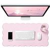 Yoreva Tappetino Scrivania,Pad per Scrivania Multifunzionale in Pelle PU Tappetino per Mouse da Gaming Grande Impermeabile per Ufficio e Casa,80cm x 40cm in Similpelle PVC,Rosa viola