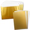 FarbenFroh by GUSTAV NEUSER 5x set di biglietti singoli XXL in formato DIN A4 (21 x 29,7 cm) con buste in formato DIN C4 - oro metallizzato - busta con adesivo - per biglietti d'auguri, certificati e voucher