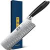 HOSHANHO Coltello da Cucina Nakiri da 18 cm, Coltello da Chef per Verdure | Coltello Nakiri Giapponese per Verdure in Affilato in Acciaio in Polvere Ad Alto Tenore di Carbonio con Manico Ergonomico
