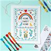 Wool and The Gang, kit per punto croce con scritta Home Sweet Home (lingua italiana non garantita)